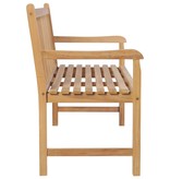 VidaXL Tuinbank met antracietkleurig kussen 120 cm massief teakhout