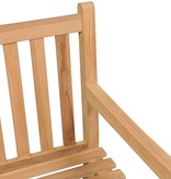VidaXL Tuinbank met antracietkleurig kussen 120 cm massief teakhout