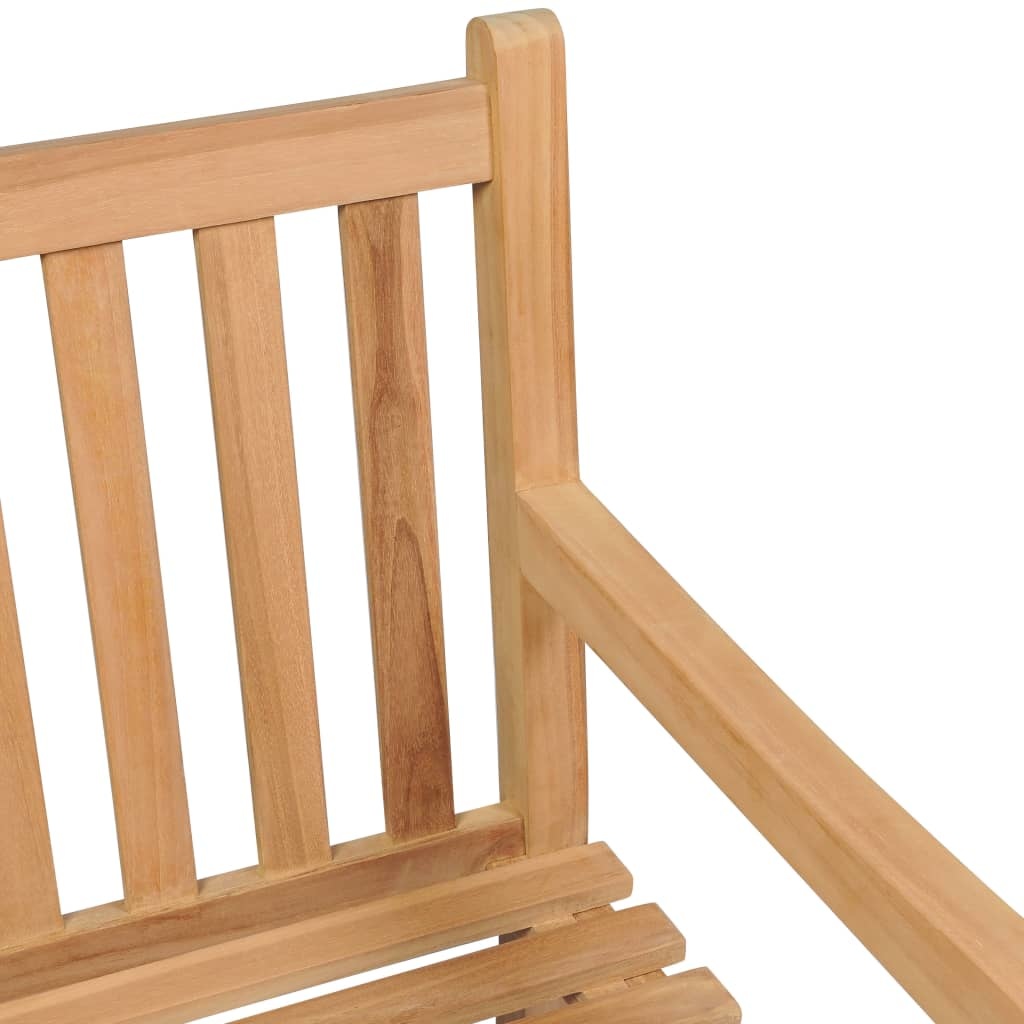 VidaXL Tuinbank met antracietkleurig kussen 120 cm massief teakhout