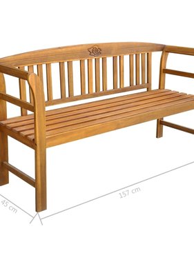 VidaXL Tuinbank met kussen 157 cm massief acaciahout
