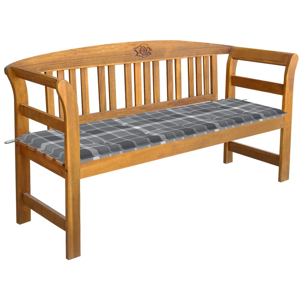 VidaXL Tuinbank met kussen 157 cm massief acaciahout