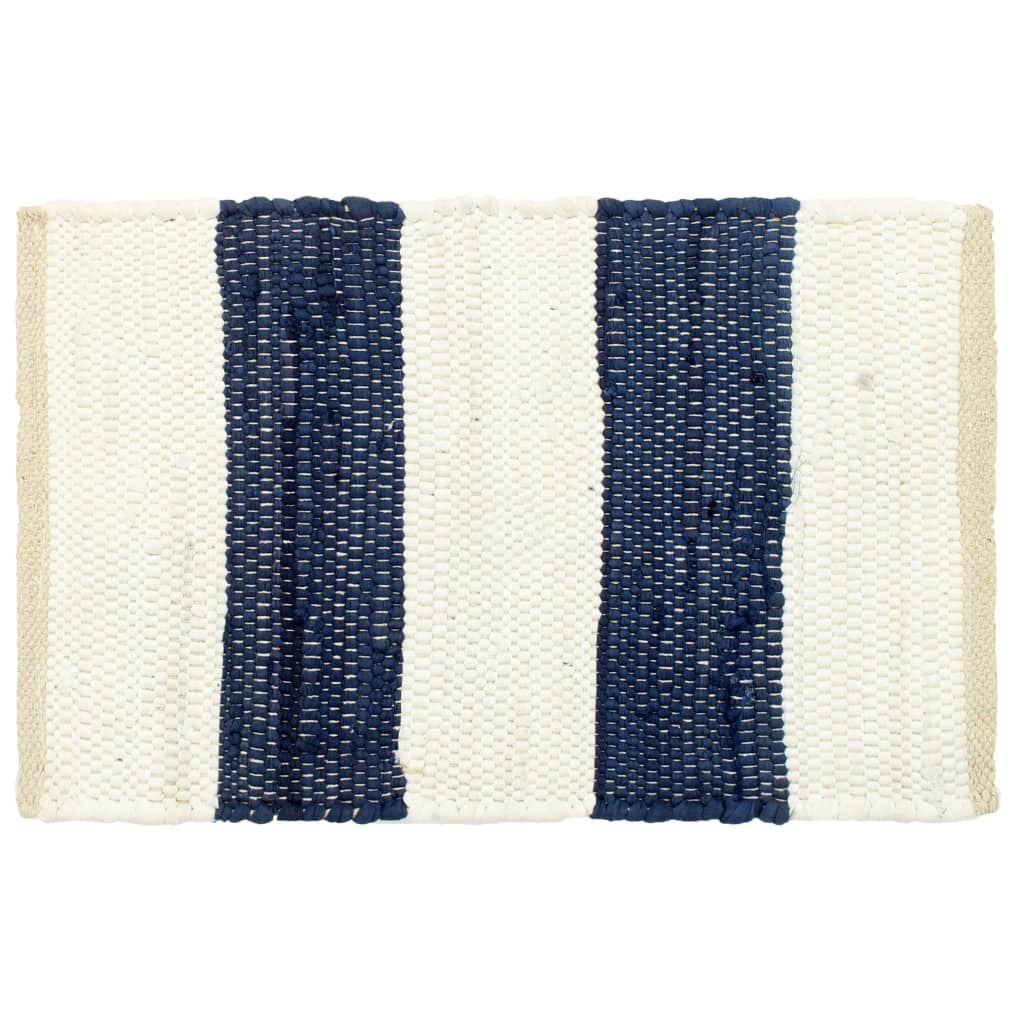 vidaXL Placemats 6 st chindi gestreept 30x45 cm blauw en wit