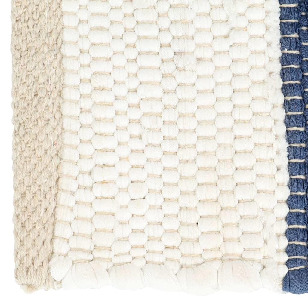 vidaXL Placemats 6 st chindi gestreept 30x45 cm blauw en wit