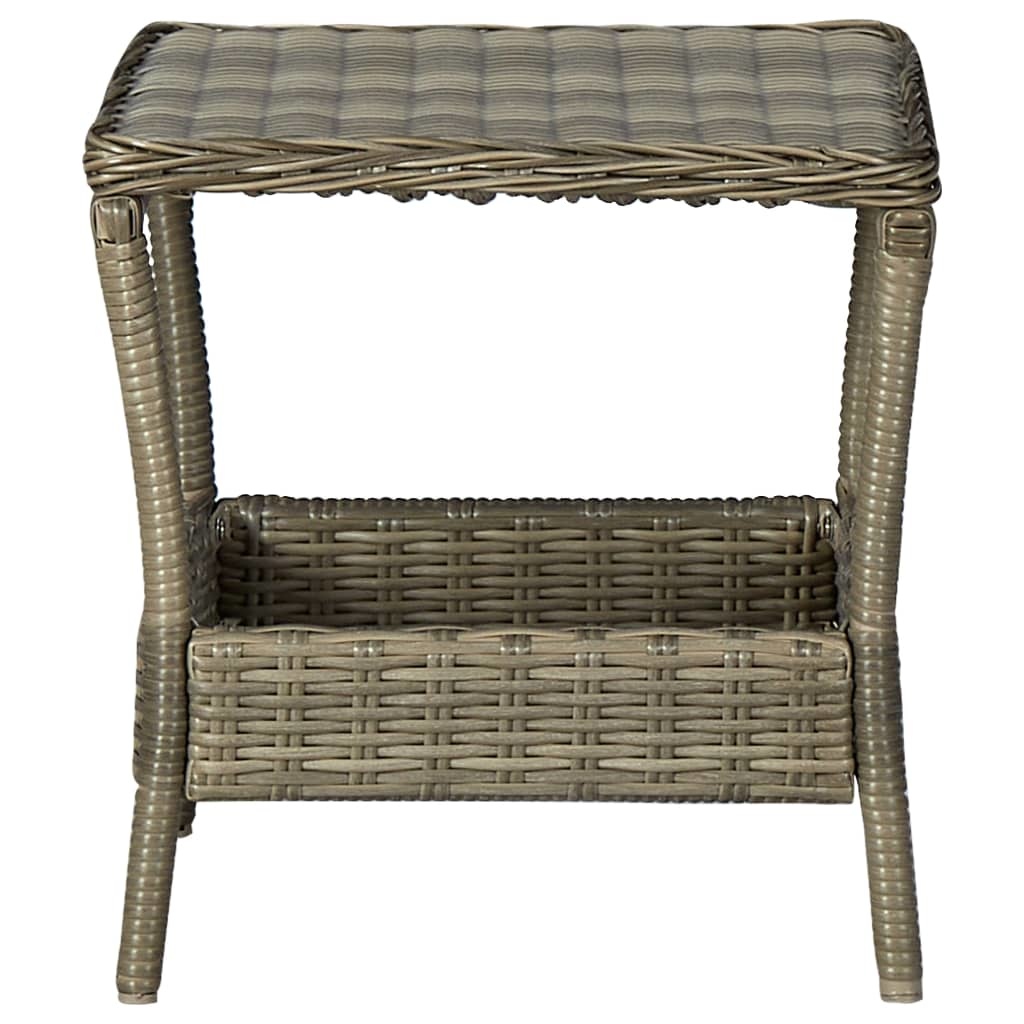 VidaXL 2-delige Loungeset met kussens poly rattan bruin
