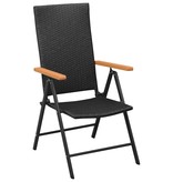 VidaXL 5-delige Tuinset zwart en bruin