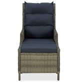 VidaXL 3-delige Loungeset met kussens poly rattan bruin