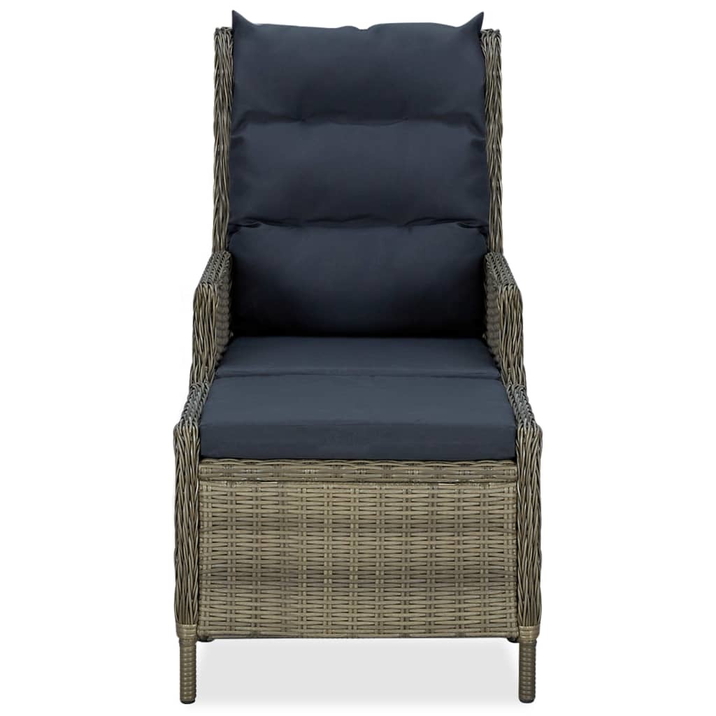 VidaXL 3-delige Loungeset met kussens poly rattan bruin