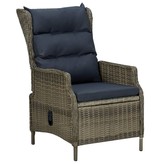VidaXL 3-delige Loungeset met kussens poly rattan bruin