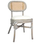 VidaXL Eetkamerstoelen 4 st linnen grijs