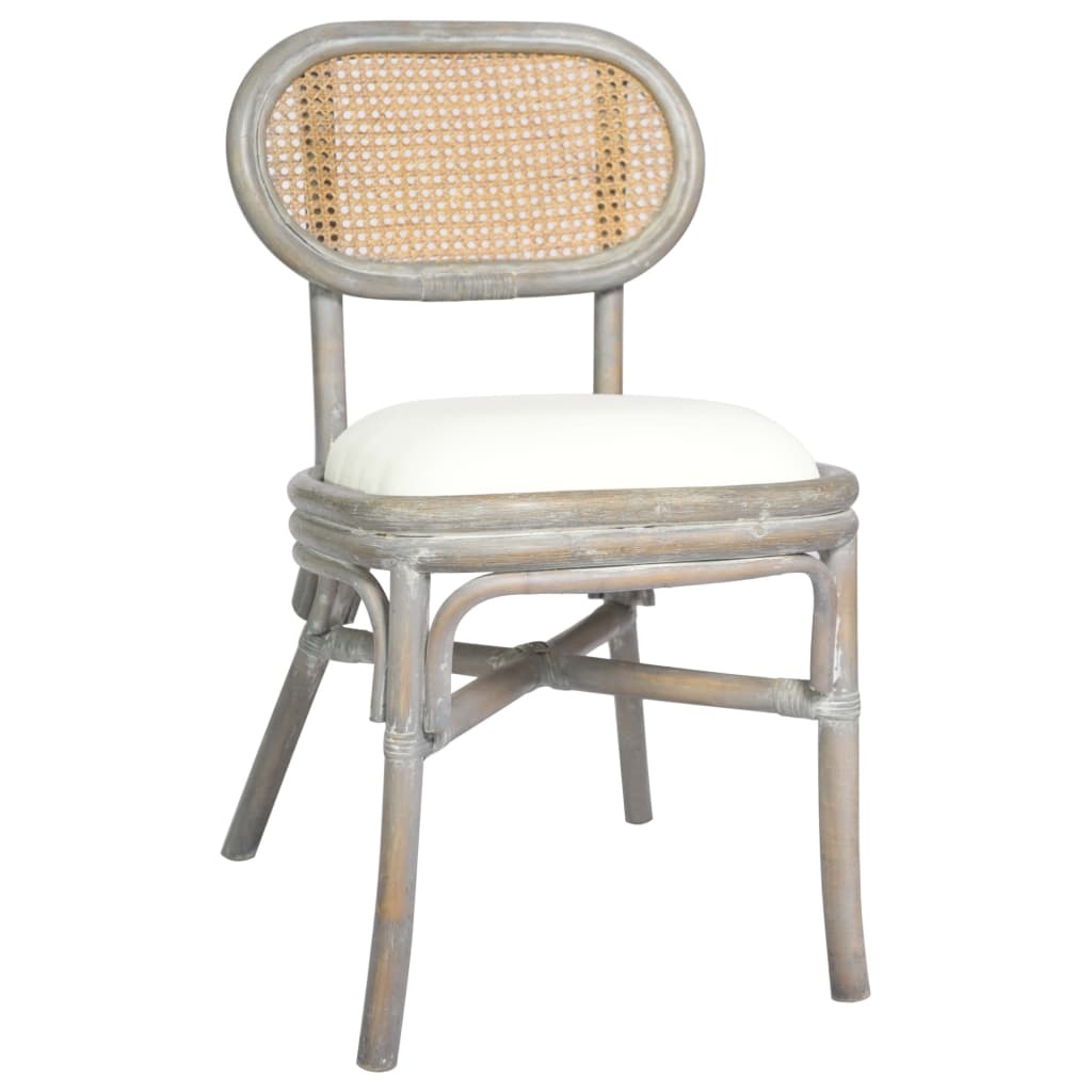 VidaXL Eetkamerstoelen 4 st linnen grijs