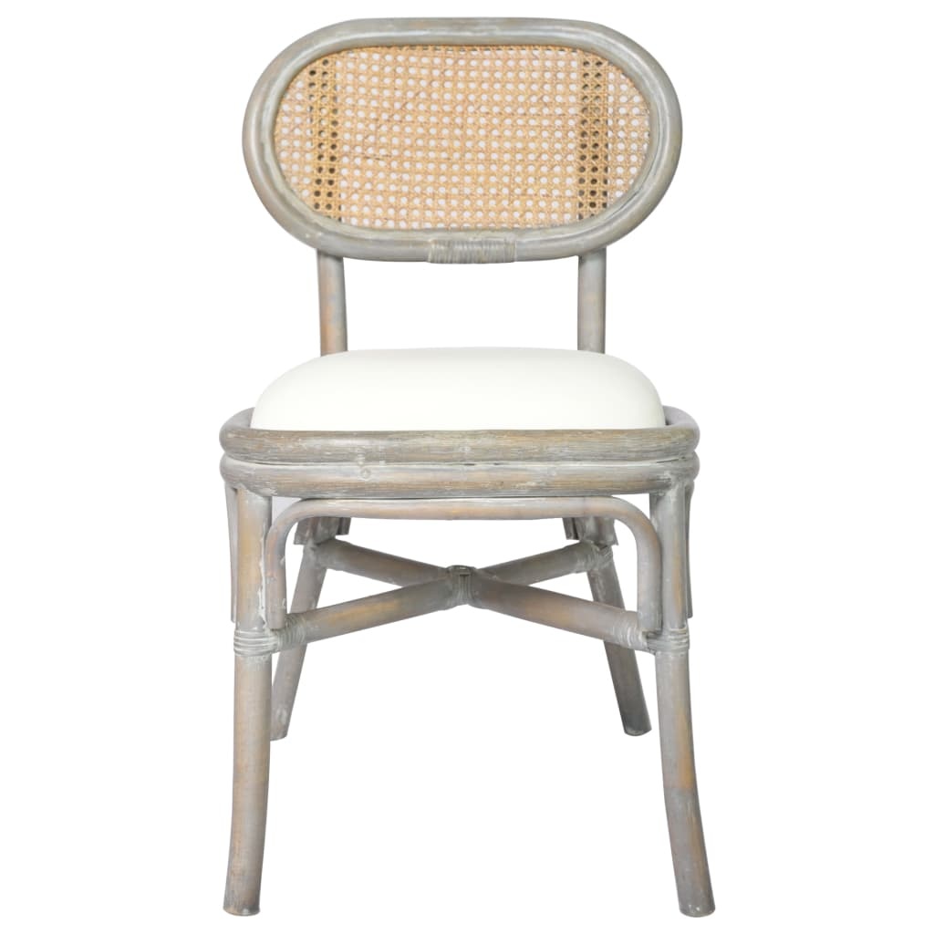 VidaXL Eetkamerstoelen 4 st linnen grijs