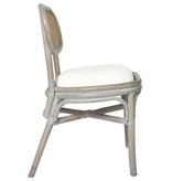 VidaXL Eetkamerstoelen 4 st linnen grijs