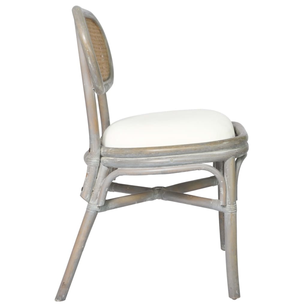 VidaXL Eetkamerstoelen 4 st linnen grijs