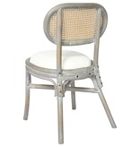 VidaXL Eetkamerstoelen 4 st linnen grijs