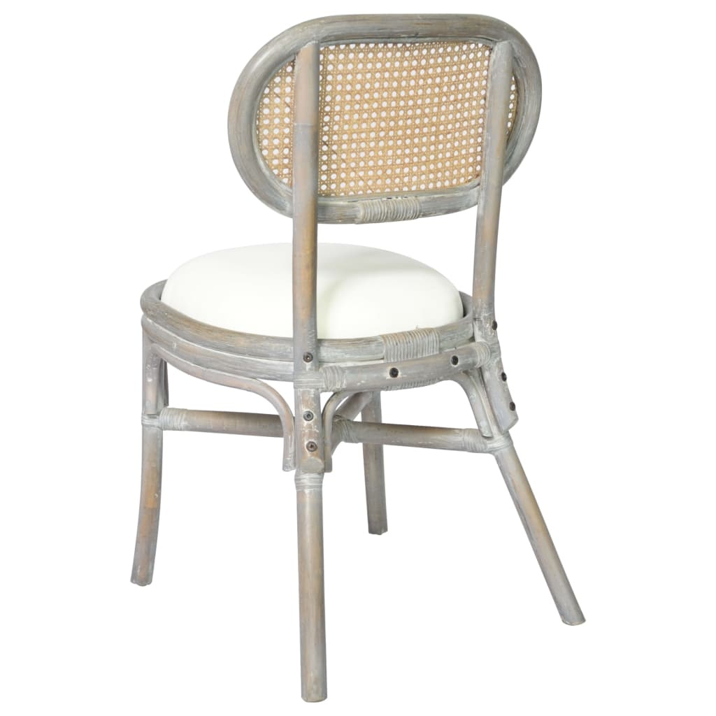 VidaXL Eetkamerstoelen 4 st linnen grijs