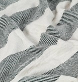 VidaXL Plaid streep 125x150 cm katoen donkergroen