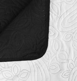 vidaXL Bedsprei dubbelzijdig 170x210 cm quilt zwart en wit