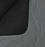 vidaXL Bedsprei dubbelzijdig 230x260 cm quilt grijs en zwart