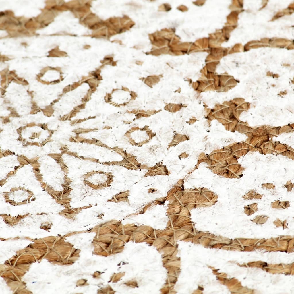 VidaXL Placemats 6 st rond 38 cm jute wit