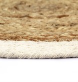 vidaXL Placemats 4 st rond 38 cm jute en katoen natuurlijk