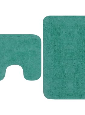 VidaXL Badmattenset stof turquoise 2-delig