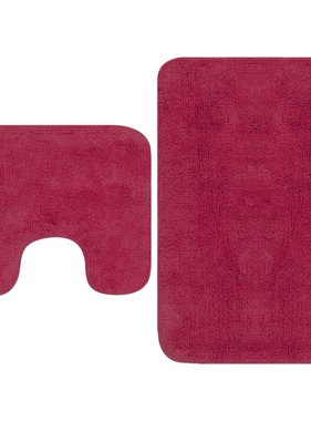 VidaXL Badmattenset stof fuchsia 2-delig