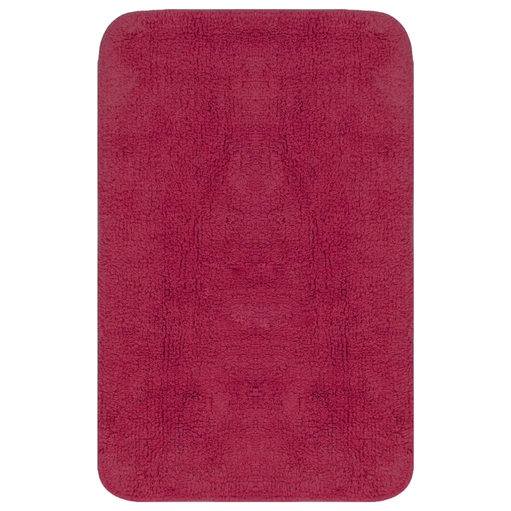 VidaXL Badmattenset stof fuchsia 2-delig