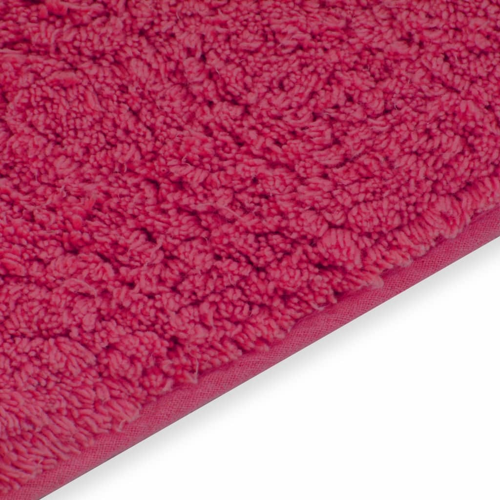 VidaXL Badmattenset stof fuchsia 2-delig