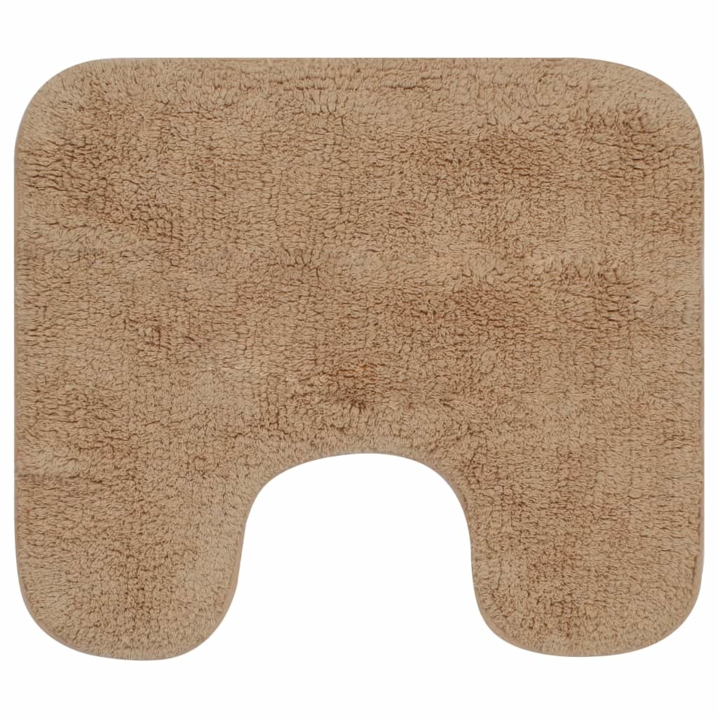 VidaXL Badmattenset stof beige 2-delig