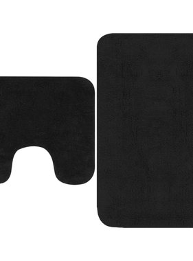 VidaXL Badmattenset stof antraciet 2-delig