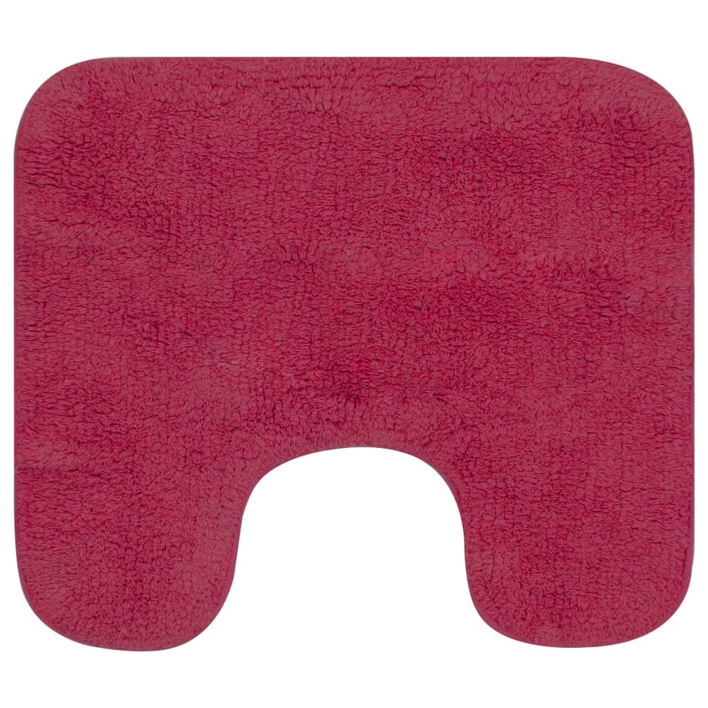 VidaXL Badmattenset stof fuchsia 3-delig