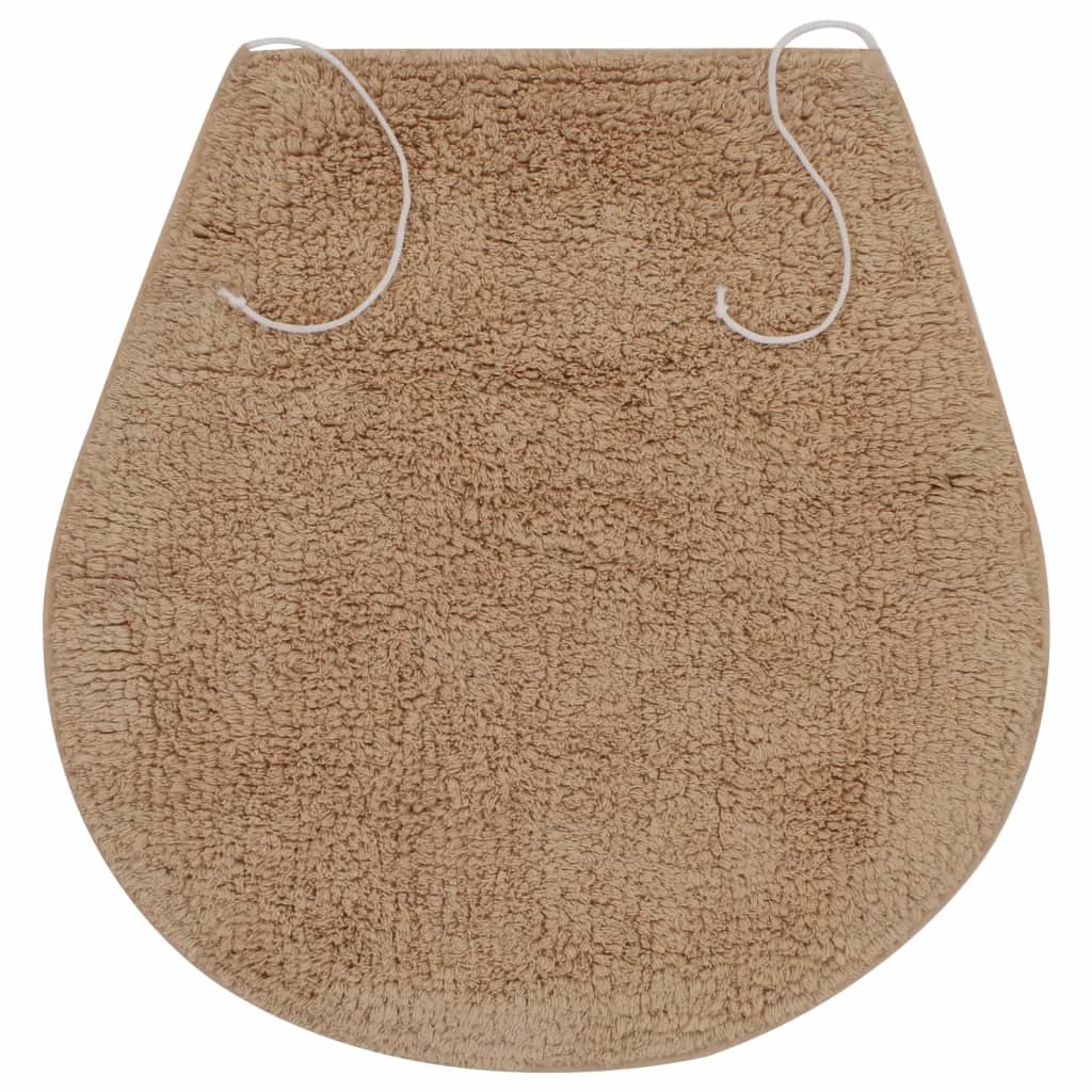 VidaXL Badmattenset stof beige 3-delig