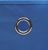 VidaXL Opbergboxen 4 st 32x32x32 cm stof blauw