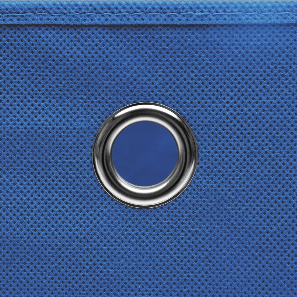 VidaXL Opbergboxen 4 st 32x32x32 cm stof blauw