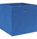 VidaXL Opbergboxen 4 st 32x32x32 cm stof blauw