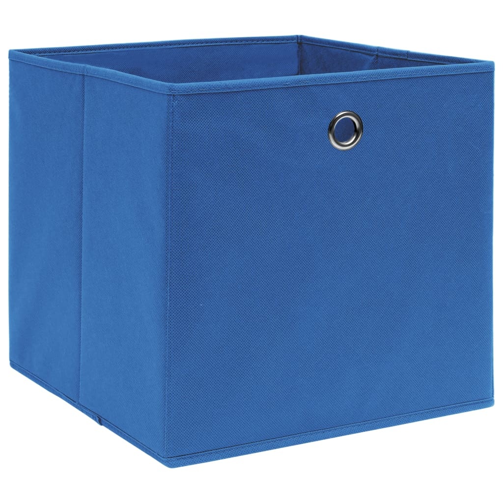 VidaXL Opbergboxen 4 st 32x32x32 cm stof blauw