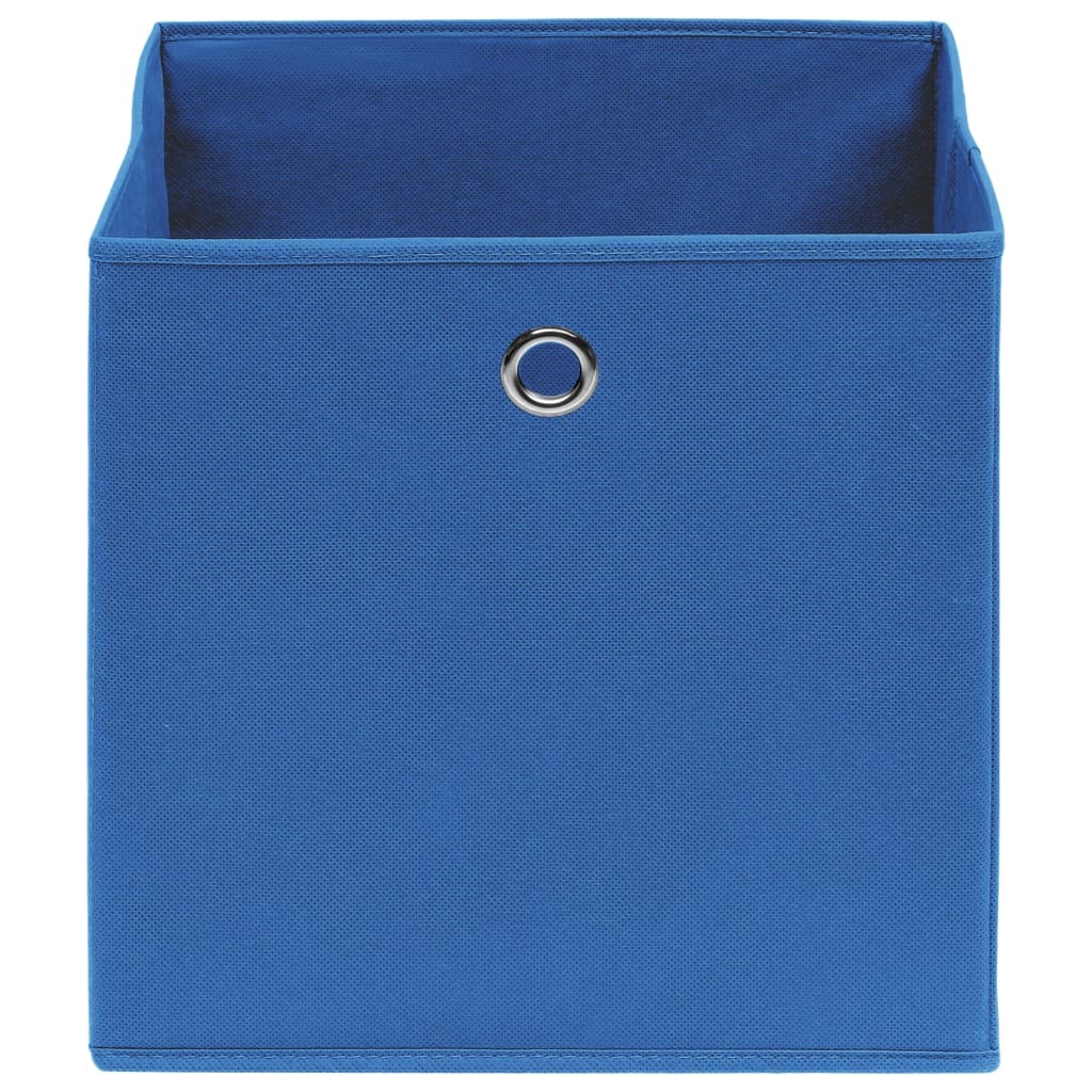 VidaXL Opbergboxen 4 st 32x32x32 cm stof blauw