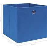 vidaXL Opbergboxen 4 st 32x32x32 cm stof blauw