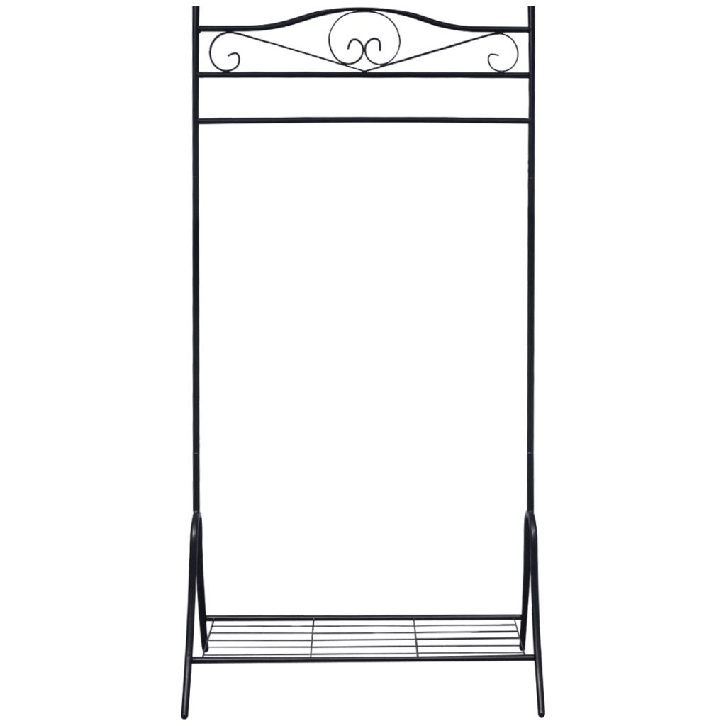 VidaXL Kledingrek staal zwart