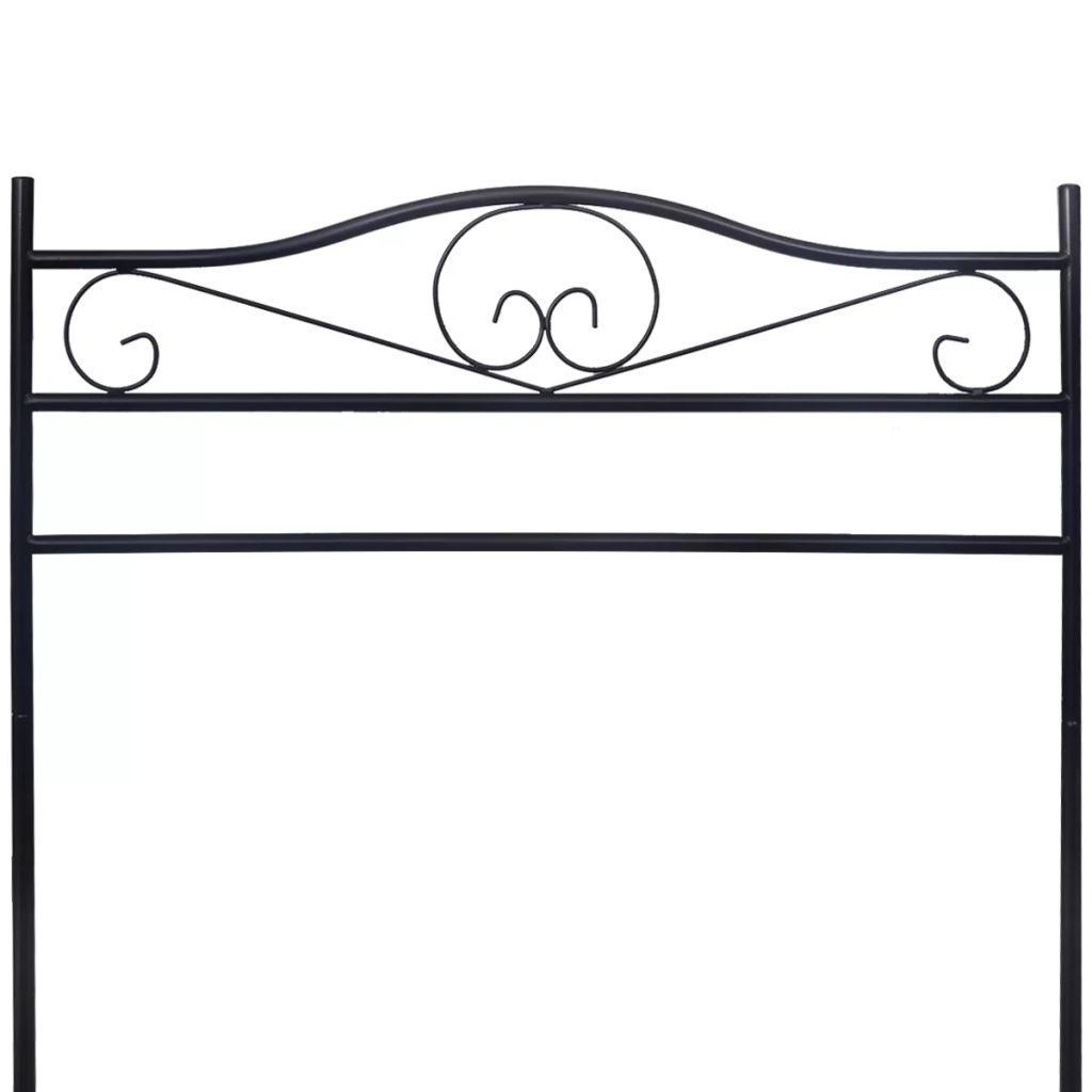 VidaXL Kledingrek staal zwart