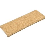 VidaXL Tapijt traptreden 15 st 65x25 cm beige