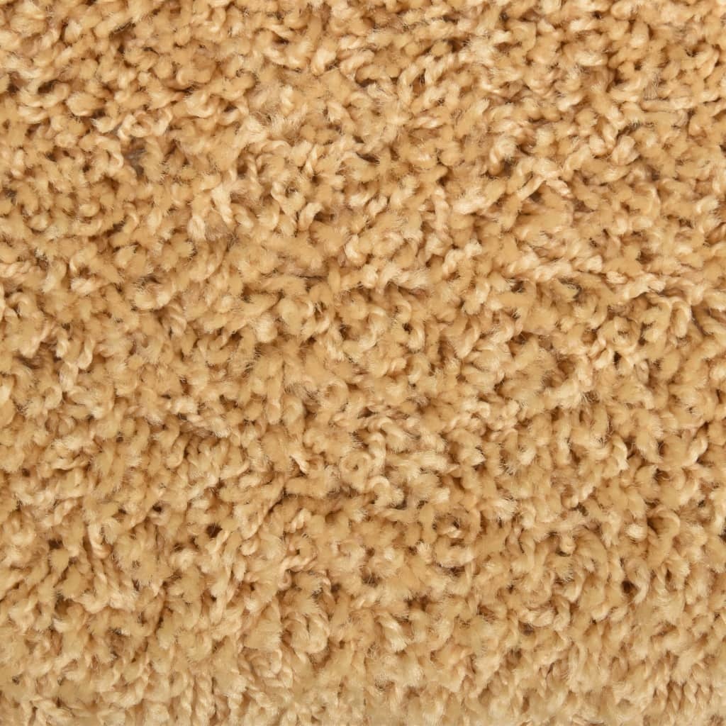 VidaXL Tapijt traptreden 15 st 65x25 cm beige