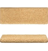 VidaXL Tapijt traptreden 15 st 65x25 cm beige