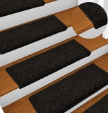 VidaXL Trapmatten 15 st 65x25 cm zwart