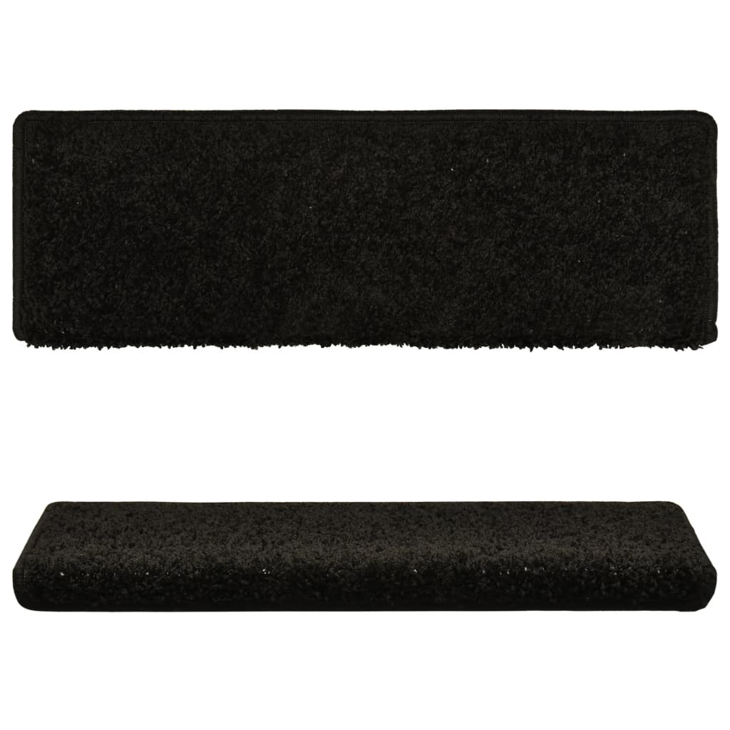 VidaXL Trapmatten 15 st 65x25 cm zwart