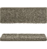 VidaXL Tapijt traptreden 15 st 65x25 cm grijs
