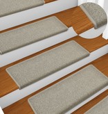 VidaXL Trapmatten 15 st 65x25 cm lichtgrijs