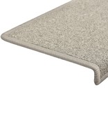 VidaXL Trapmatten 15 st 65x25 cm lichtgrijs