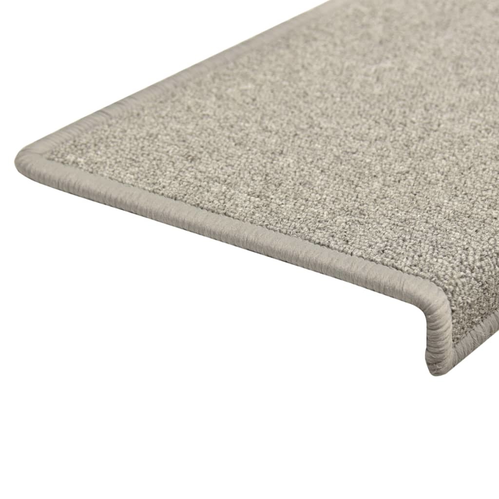 VidaXL Trapmatten 15 st 65x25 cm lichtgrijs