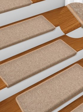 VidaXL Trapmatten 15 st 65x25 cm lichtbruin